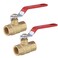 GUOFIS 12 Heavy Duty Full Port Brass Ball Valve600 WOG FNPT FIP Threaded Valve for Compressed Air Water Plumbing or Oil2 PackRed HandleVALVE0342Pack