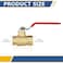GUOFIS 12 Heavy Duty Full Port Brass Ball Valve600 WOG FNPT FIP Threaded Valve for Compressed Air Water Plumbing or Oil2 PackRed HandleVALVE0342Pack