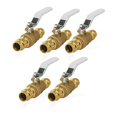Midline Valve 932VLV0345 Premium Press Ball Valve with 34 in Connections Brass Pack of 5