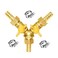 Joywayus 38 Hose Barb 3 Way Shut Off Ball Valve Y Shaped 2 Switch Brass Fitting