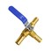 BesNPT 3 Way LPort Brass 38 Hose Barb Forged Ball Valve 14 G Female Thread with Lever Handle