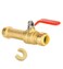 EFIELD 34 Inch Slip Brass Ball Valve PushtoConnect Plumbing Fittings to Connect PEX Copper CPVC PERT With A Disconnect ClipPFVALVE077
