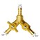 BesNPT 58 Hose Barb valve Brass 3 Way Shut Off Valve Y Shaped 2 Switch Ball Valve