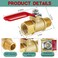 Lasnten 12 Pcs 14 Heavy Duty Brass Ball Valve Shut off Switch 14 Male x Female Npt Thread Pipe Fitting Air Compressor Shut off Valve