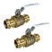 PROCURU 2Pack 1Inch Press Copper Ball Valve Heavy Duty Brass Body Full Port LF Safe 3BP1002P