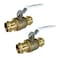 PROCURU 2Pack 1Inch Press Copper Ball Valve Heavy Duty Brass Body Full Port LF Safe 3BP1002P