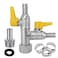 BesNPT Nickel Plated Brass 3 Way Shut Off Gas Valve 38 Hose Barb Fitting T Shaped Ball ValveSplit Design 2 Switch Valve for Fuel Air