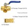 Joywayus Tport Ball Valve 12 G Thread 3 Way Shut Off Valve with 12 Hose Barb T Shaped Brass Fitting One Switch