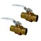 PROCURU 2Pack 1Inch Sweat CxC Heavy Duty Brass Ball Valve Full Port 600 WOG Safe 3BC1002P