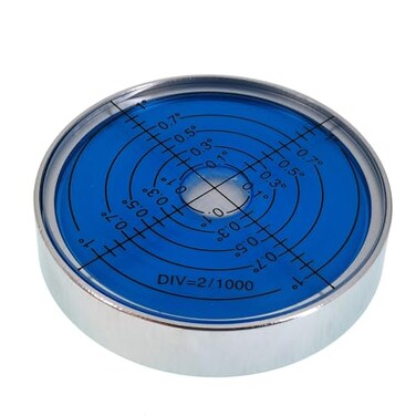 The Yan He 62mm Point high Precision Universal Level Bubble Metal Bubble Water Leveler Cross Level Gauge Small Household Blue Luminous Magnetic