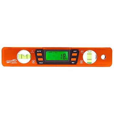 Swanson Tool Co., Inc Swanson Tool Co SVT200 9 Inch Savage Digital Magnetic Aluminum Billet Torpedo LevelOrange