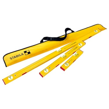 STABILA PRO SET 80 AS Spirit Level Set includes 48 24 and 12 Inch Levels Plus Carrying Case Cat Number 29840