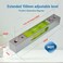 The Yan He High precision aluminum alloy metal adjustable level bubble small square bar luminous magnetic length 150 hole pitch 130MM