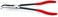 Knipex 28 81 280 Long Reach Needle Nose Pliers with transverse profiles angled 45