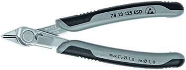 KNIPEX 78 13 125 ESD Tools Electronics SuperKnips INOX Steel ESD 7813125ESD 5Inch with Lead Catcher