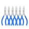 mshandto Needle Nose Pliers Set 5 Long Nose Pliers for Wire Bending 6 Pack High Carbon Steel Needle Nose Pliers Serrated Jaw Pliers for Jewelry Making Electronics Object Grasping Craft Making