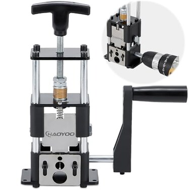 HAOYOO Wire Stripper Machine DrillPoweredManual TwoInOne Wire Stripper Tool Wire Stripping for 00611525 mm Scrap Wire Wire Stripping Tool for DIY Cable Copper Black