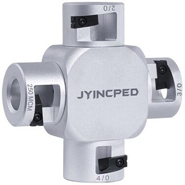 JYINCPED Large Cable Stripper 20250 MCMWire Stripper for AWG 20 250 MCM 30 40 4 in 1 Large Guage Wire End Insulation Big Round Cable Slitter for Safe and Precise Jacket Removal