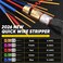 Mriykio Wire Stripper Tool US Regulations Wire Stripper for Drill Wire Twisting Connector Set Electrician Tools Set 8 in 1 Quickly Wire Strippers Professional Wire Twister Tool for Drill 8pcs