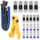 Shutao 20Pcs F Type RG6 Compression Connectors Coaxial Cable Crimper Kit with Wire Stripper Repair Tool Compatible with RG59 RG6 RG11 Compatible Adjustable Tool for Satellite TV Home Use