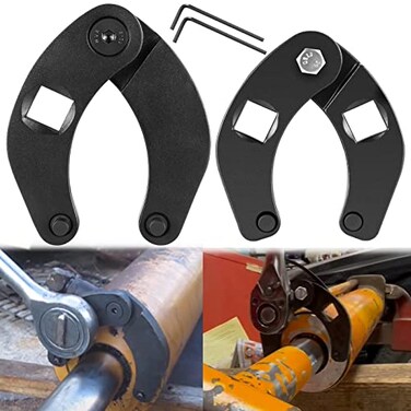 Sunluway 1266 Adjustable Gland Nut wrench 7463 Small Adjustable Gland Nut Wrench Universal for Hydraulic Cylinders on Most Farm Construction Equipment Remove Gland Nuts Easily