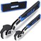 Rizom Self Adjusting Wrench 8 and 12 Pipe Wrench 2Piece Self Adjustable Wrench Set with 38 to 134 inch Jaw Open
