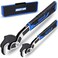 Rizom Self Adjusting Wrench 8 and 12 Pipe Wrench 2Piece Self Adjustable Wrench Set with 38 to 134 inch Jaw Open