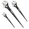 DURATECH 3Piece Adjustable Construction Spud Wrench Set 8inch 10inch 12inch Black Oxide Finish CRV Steel SAE and Metric Scale Marked Alignment Holes and Tail Crowbar Features