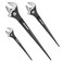 DURATECH 3Piece Adjustable Construction Spud Wrench Set 8inch 10inch 12inch Black Oxide Finish CRV Steel SAE and Metric Scale Marked Alignment Holes and Tail Crowbar Features