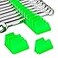Ernst Manufacturing Wrench Pro Wrench Storage for 20 Wrenches with AntiSlip Cleats Green Made in the USA