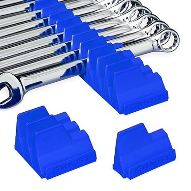 Ernst Manufacturing Wrench Pro Wrench Storage for 20 Wrenches with AntiSlip Cleats Blue Made in the USA