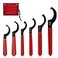 JANNO 6PCS Spanner Wrench Set Premium Shock Spanner Wrench Coilover Wrench Alloy Steel Hook Spanner Wrench for Suspension System and Shock Adjustment