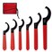 JANNO 6PCS Spanner Wrench Set Premium Shock Spanner Wrench Coilover Wrench Alloy Steel Hook Spanner Wrench for Suspension System and Shock Adjustment