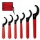 JANNO 6PCS Spanner Wrench Set Premium Shock Spanner Wrench Coilover Wrench Alloy Steel Hook Spanner Wrench for Suspension System and Shock Adjustment
