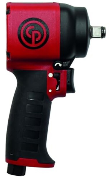 Chicago Pneumatic CP7732C 12 Inch Air Impact Wrench Pistol Handle Max Torque Reverse Output 461 ft lbf 625 Nm 9410 RPM Single Hammer Industrial Tool Automotive