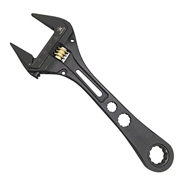FUJIYA Tools FGL38BG Adjustable wrench with Ratchet Wrench Black Gold color 9 Inch
