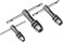 PRAZTECH ATW0053 Adjustable THandle Tap Wrench Set 3 Piece M1M4 M4M8 M6M12