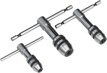 PRAZTECH ATW0053 Adjustable THandle Tap Wrench Set 3 Piece M1M4 M4M8 M6M12