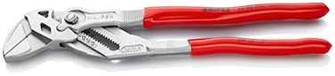 KNIPEX Pliers Wrench ChromePlated 250 mm Grips Continuously Up to 52 mm Fine Adjustment by Button Push Adjustable Wrench 86 03 250
