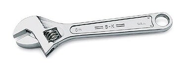 SK Tools USA 4 Adjustable Chrome Wrench 12 Jaw Capacity 8004