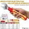 WEDO Insulated Adjustable Wrench 10 VDE 1000V Adjustable Injection Spanner Electricians Safety Wrench Chrome Vanadium Steel AntiSlip Handles IEC 60900 Open max 30mm