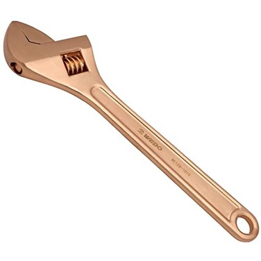 WEDO NonSparking Adjustable Wrench 8 Sparkfree Safety Spanner Safty ToolBeryllium CopperNonMagneticDIN Standard BAM FM Certificate Opening Max 24mm