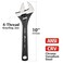 Ingersoll Rand Hand Tools Ingersoll Rand 10Inch Adjustable Wrench CRV Steel with corrosion resistant black phosphate finish Laser etched Metric SAE Scale Extra Long Pattern for added torque755251X