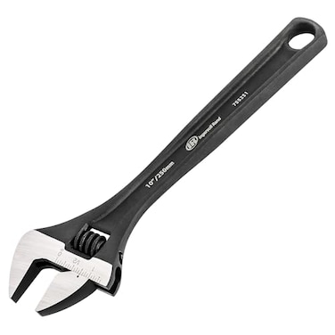 Ingersoll Rand Hand Tools Ingersoll Rand 10Inch Adjustable Wrench CRV Steel with corrosion resistant black phosphate finish Laser etched Metric SAE Scale Extra Long Pattern for added torque755251X