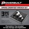Powerbuilt 3 Piece SpringLoaded Crowfoot Wrench Set Adjustable Auto Size Universal Wrench SelfAdjusting Power Grip Storage Tray 642963