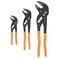 Klein Tools D53103KIT Adjustable Pliers Wrench Set Compact HighLeverage Parallel Smooth Jaw Pliers 7Inch 10Inch and 12Inch 3Piece