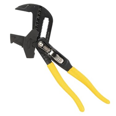 Klein Tools D5307 Plier Wrench High Leverage MultiUse Pump Plier with Adjustable and Reversible DoubleSided Jaw Smooth and Knurled Teeth 7Inch