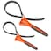 Stareign 2Pack Rubber Strap WrenchOil Filter Wrench Diameter 4 and 6 Heavy Duty Adjustable Blet Wrench for Jar OpenerWater FilterPlumbingSinkFaucetOrange