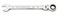 GEARWRENCH 15mm 4 Degree Swing Arch 12 Point Flex Head Ratcheting Combination Wrench 86715