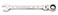 GEARWRENCH 15mm 4 Degree Swing Arch 12 Point Flex Head Ratcheting Combination Wrench 86715